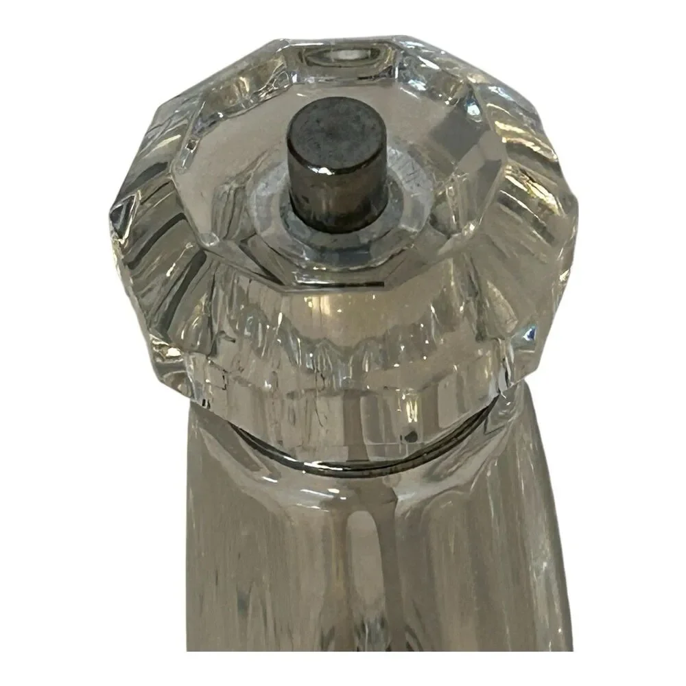 Vintage Mr Dudley Salt And Pepper Mill Set Clear Acrylic Lucite MCM 7”